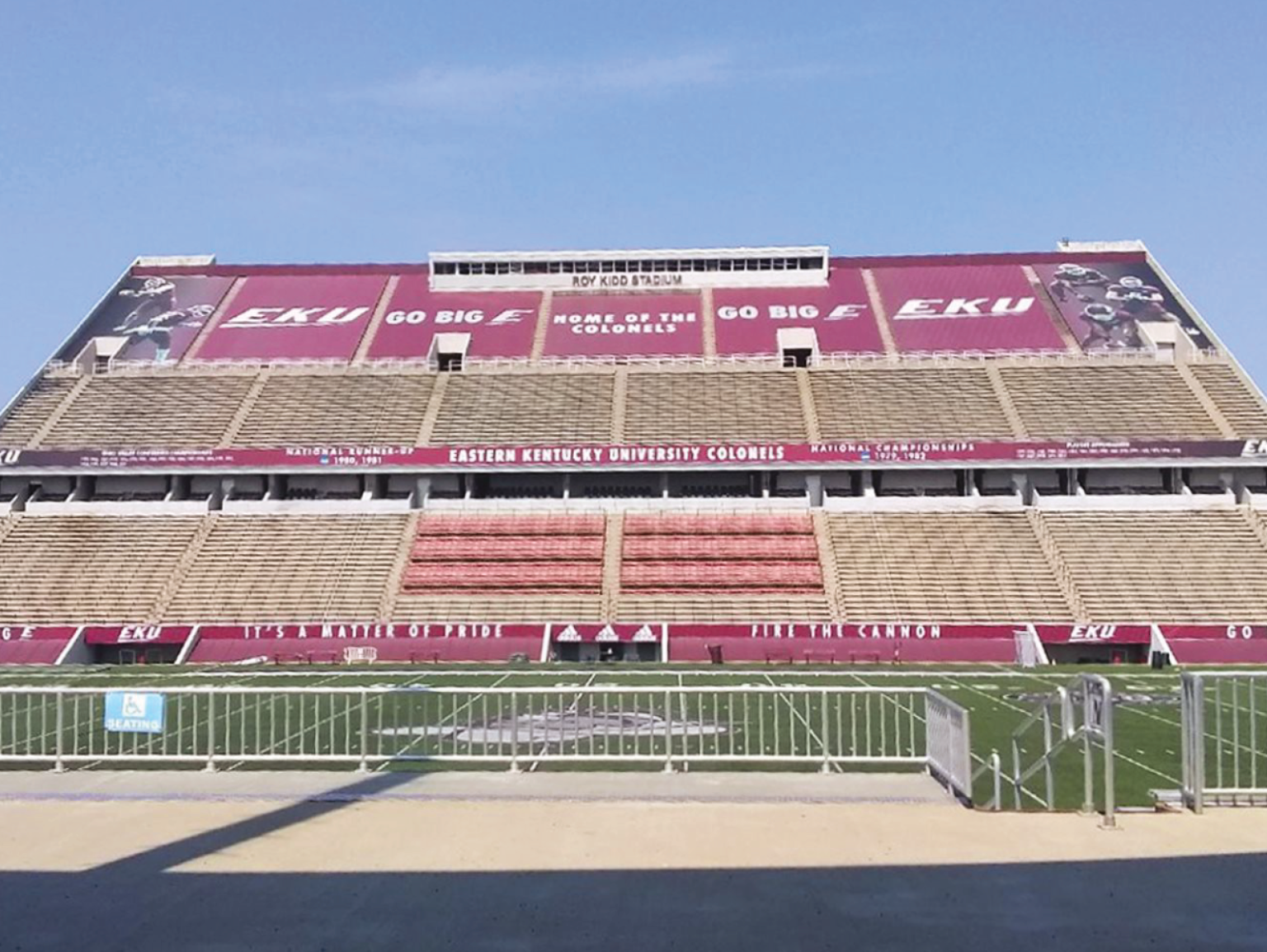 17,000 Sq. Ft. Stadium Cover at Eastern Kentucky University Project